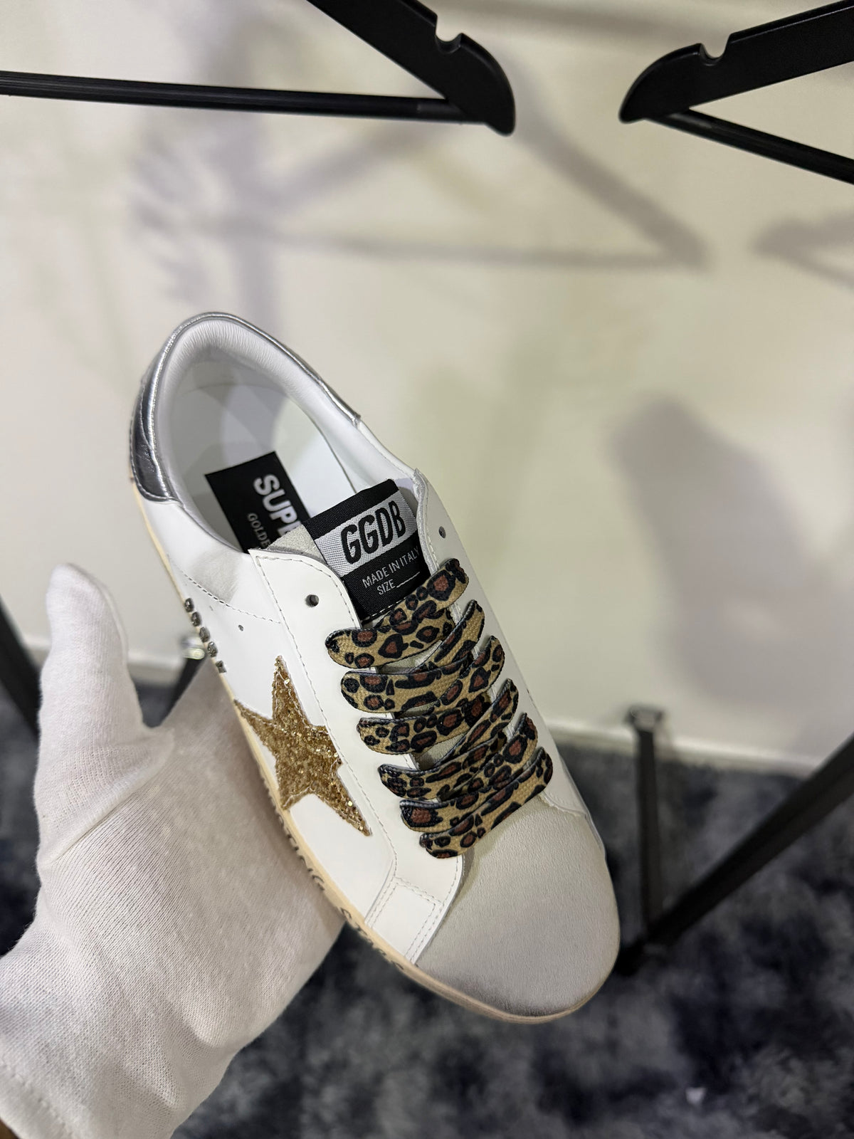 Golden Goose Super-Star Black/Gold Glitter