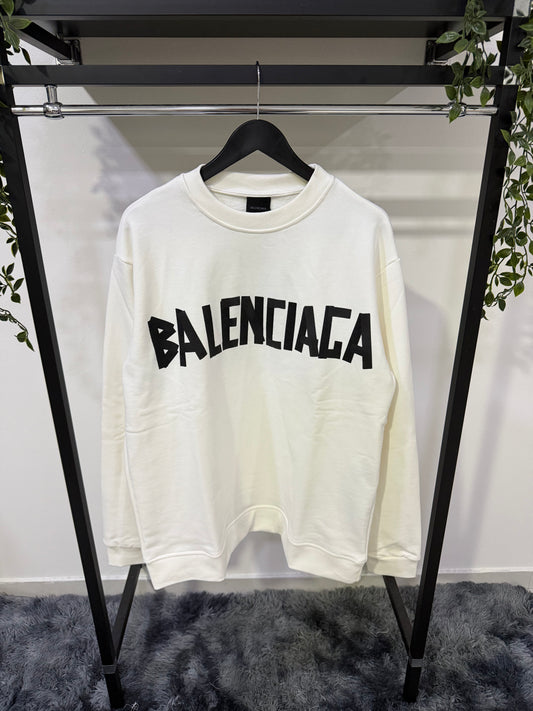 Felpa girocollo Balenciaga "Tape Type"