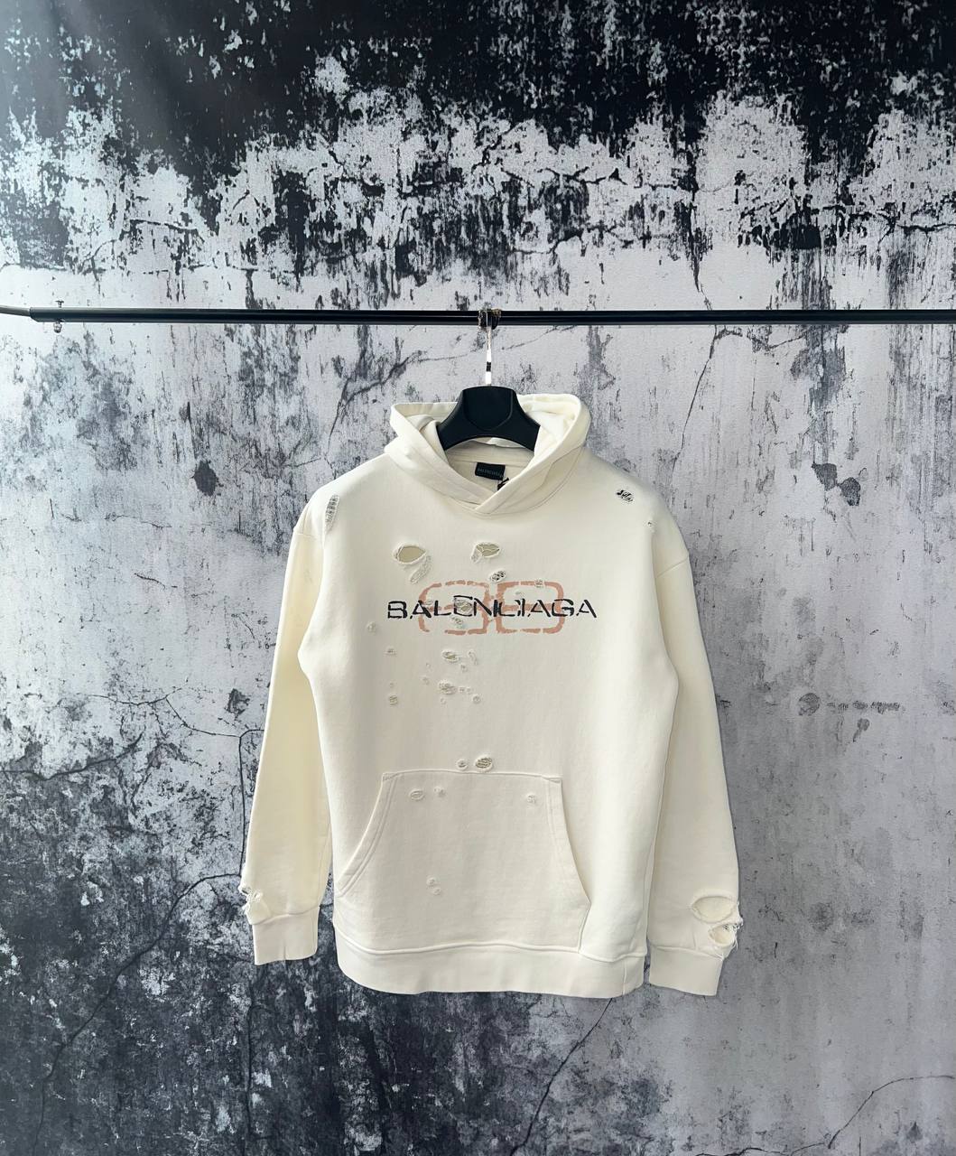 Felpa con cappuccio Balenciaga BB