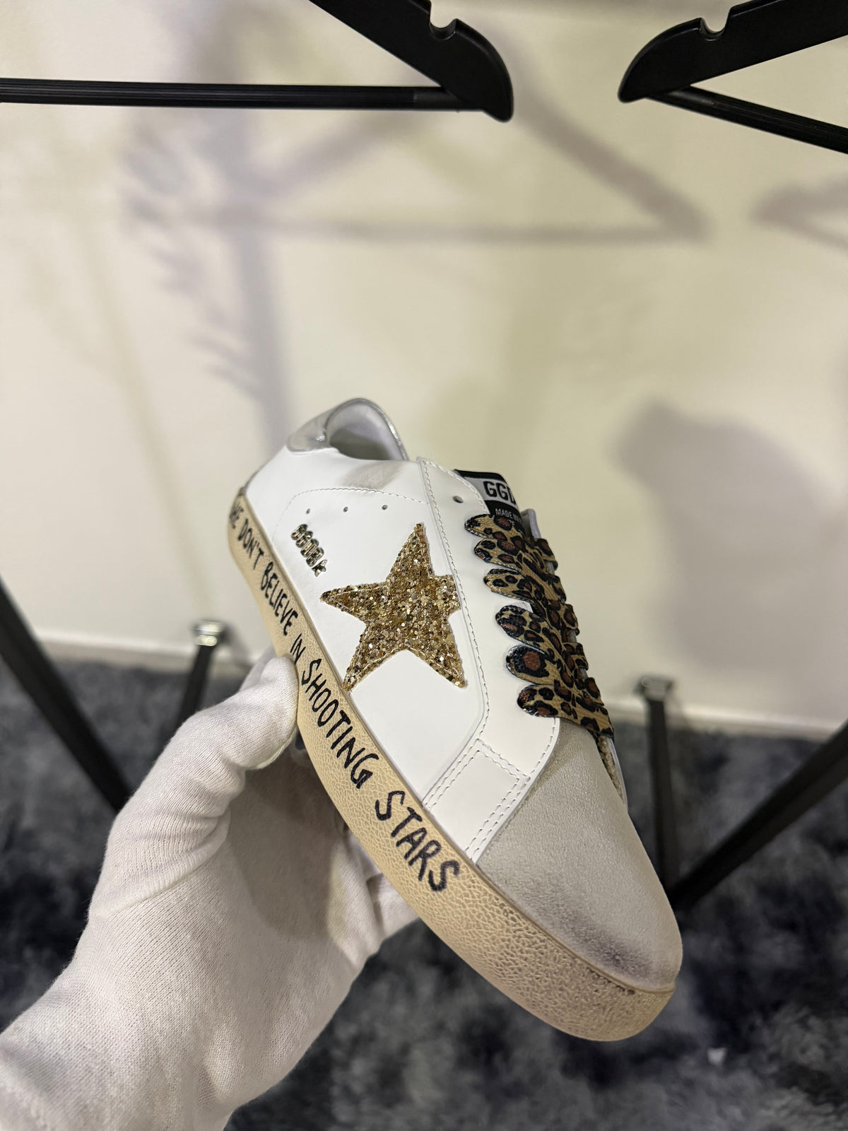 Golden Goose Super-Star Black/Gold Glitter