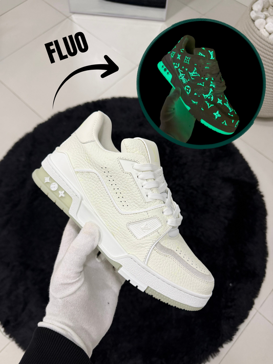 Sneakers LV Trainer Fluo - Bianca