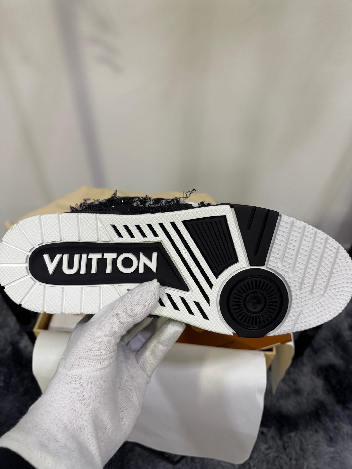 Sneakers LV Skate Nera/Bianca Crystal