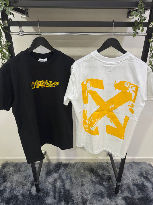 T-shirt OFF-WHITE Logo Print Yellow