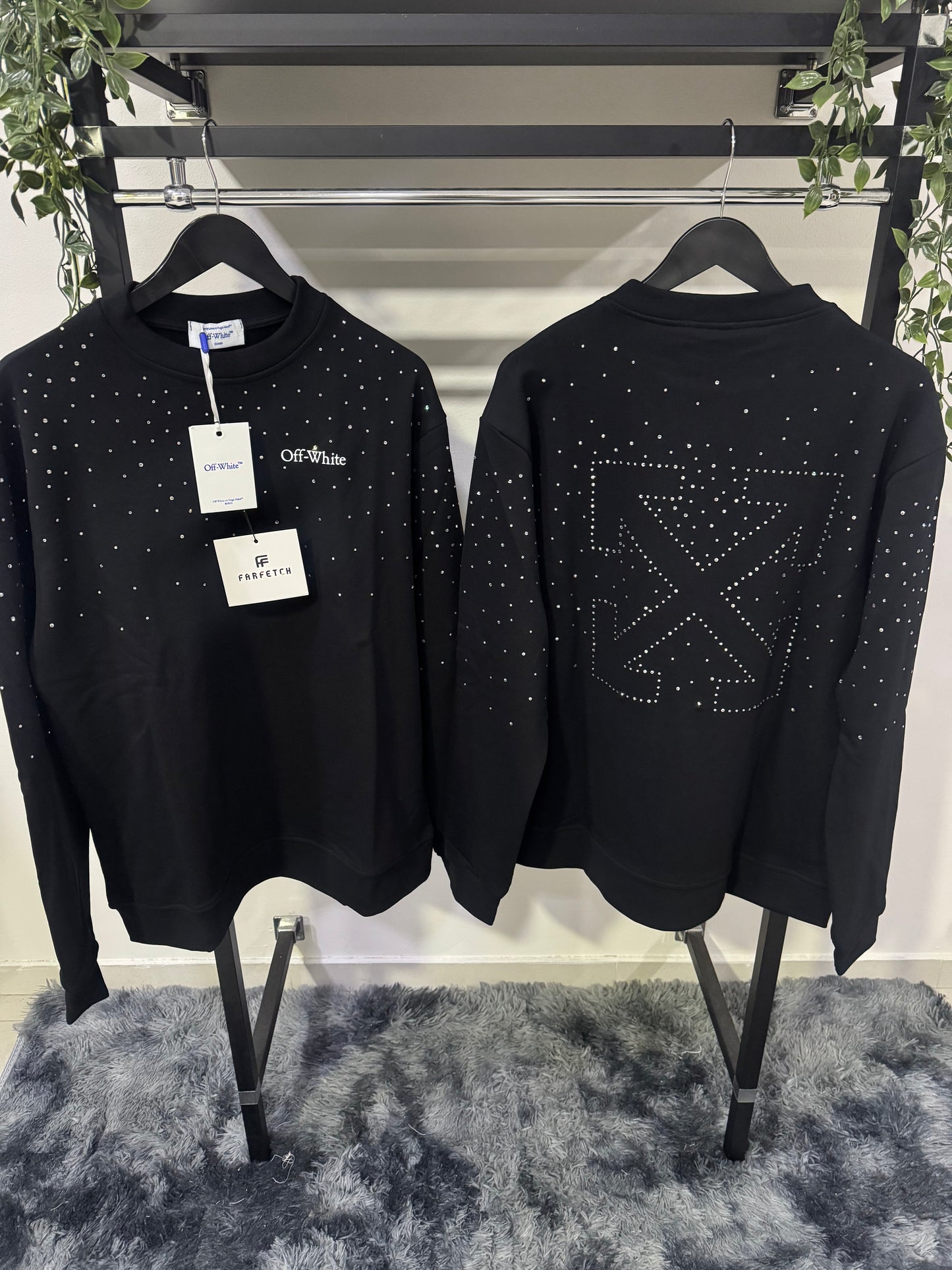 Felpa girocollo Off-White Crystal