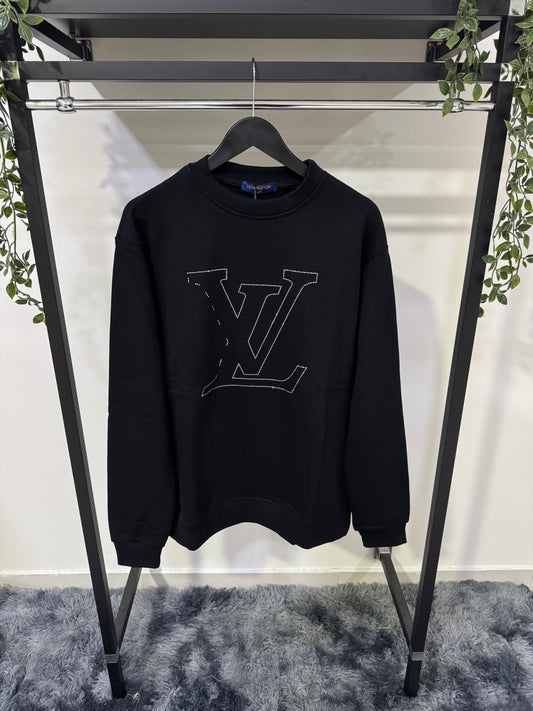 Felpa girocollo LV Crystal "Logo"
