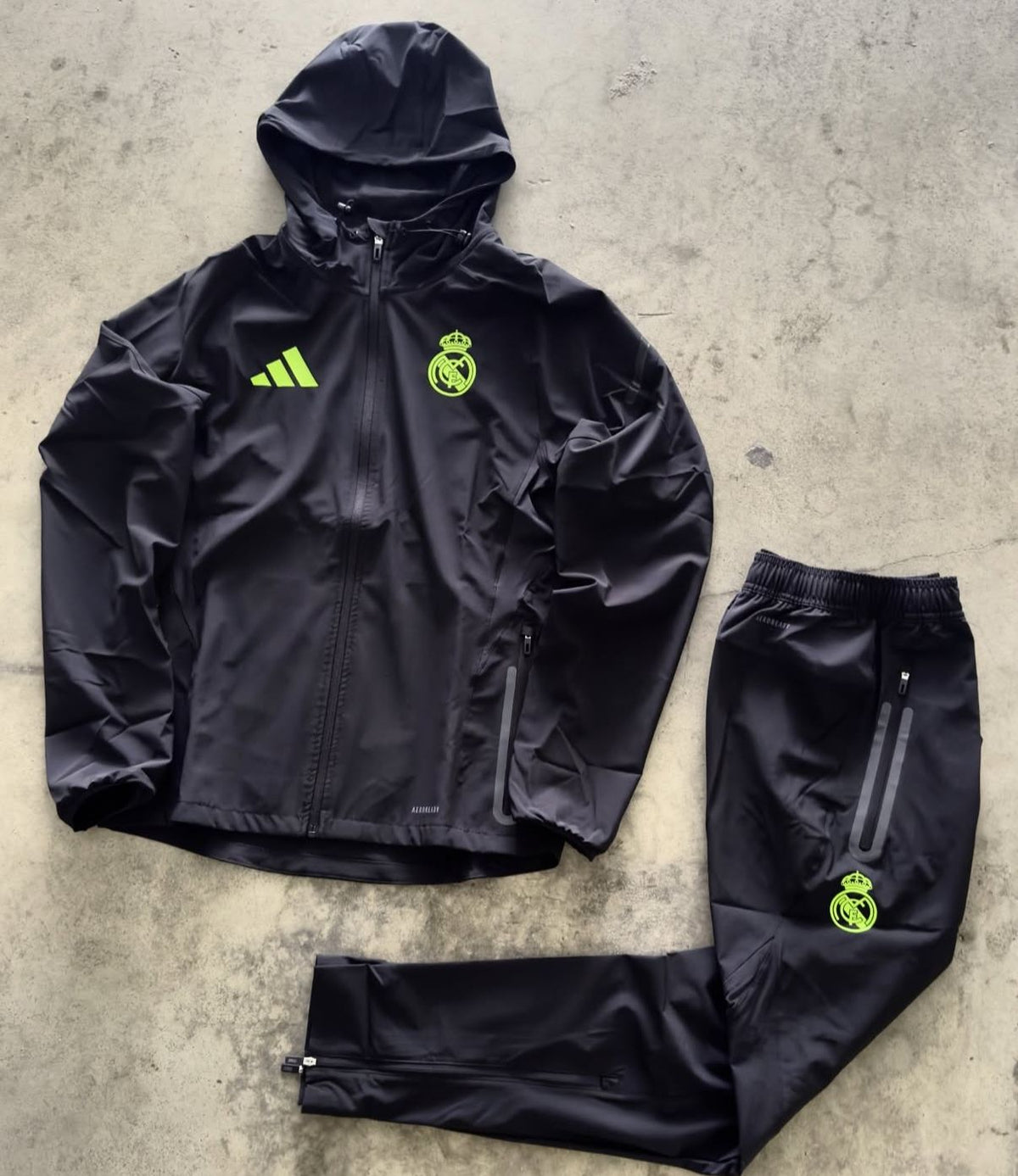 Tuta Real Madrid Retro – Nero/Verde Fluo