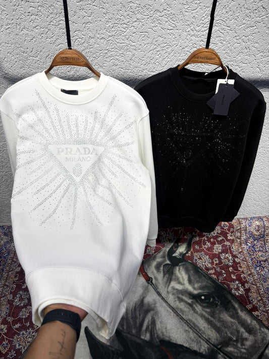 Felpa girocollo Prada Crystal