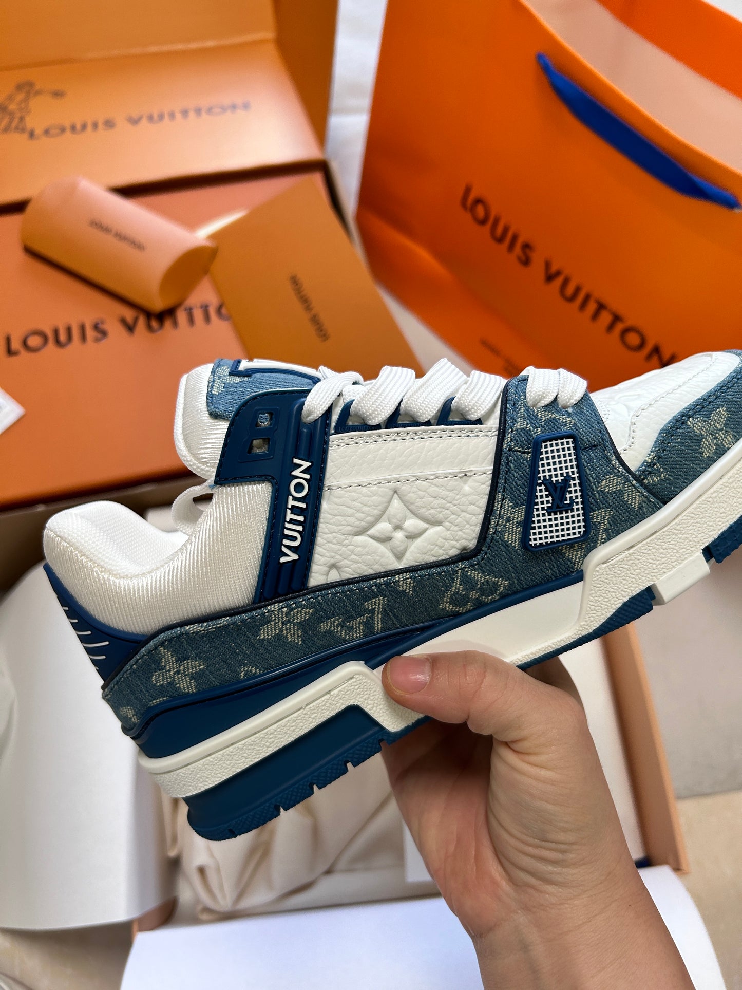 Sneakers LV Trainer Jeans