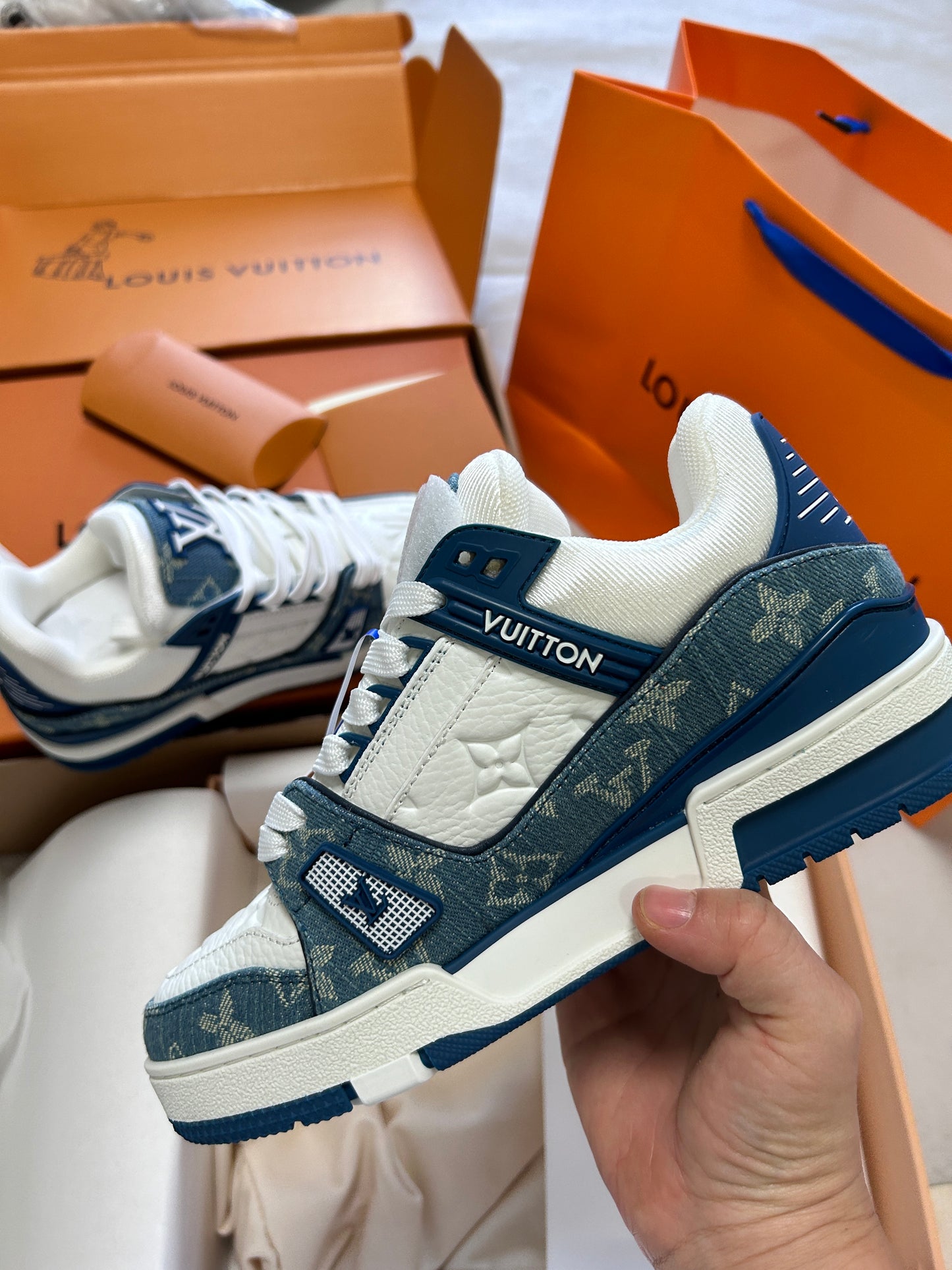 Sneakers LV Trainer Jeans